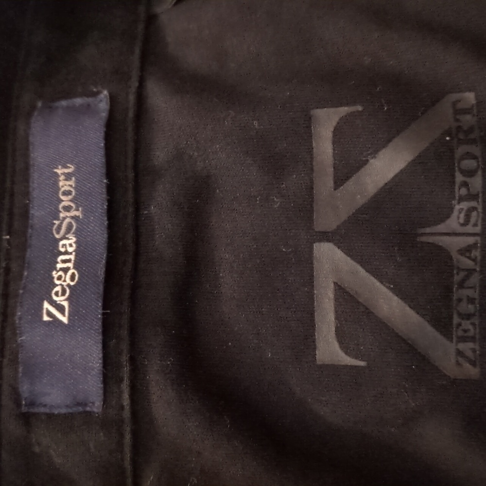 Zegna Sport Active Outdoors Soft Comfy Black Button Cotton Collar Polo Shirt M - Picture 3 of 5